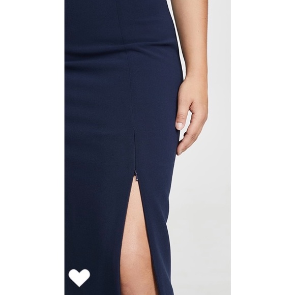 Black Halo Kacie 2 Piece Maxi Dress - Size 2 - “Pacific Blue” aka Navy Blue - Picture 3 of 6